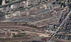 Vue aérienne du Technicentre de Paris-Est